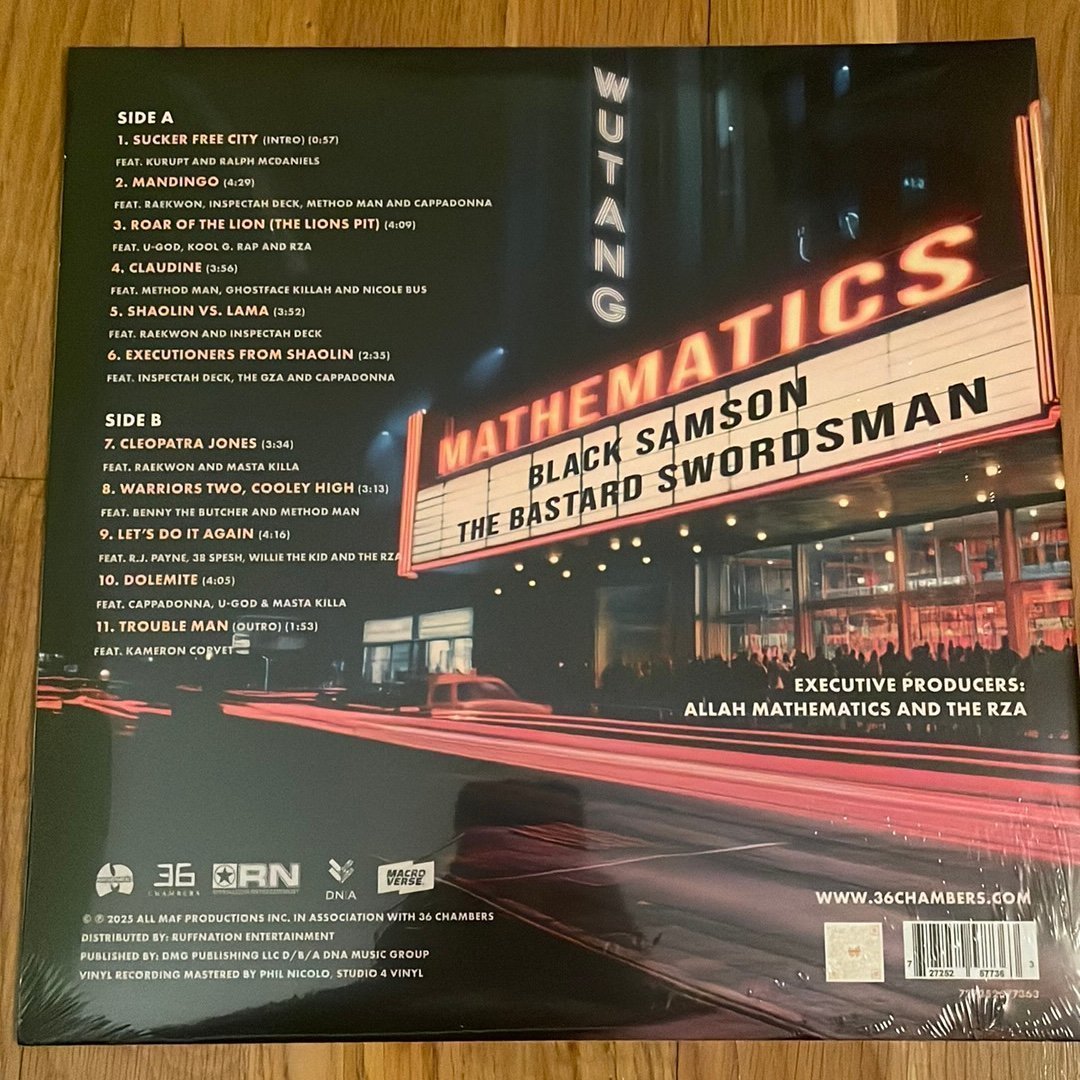 Wu-Tang X Mathematics – Black Samson, The Bastard Swordsman – Vinyl LP – 2025 NY - Bild 2